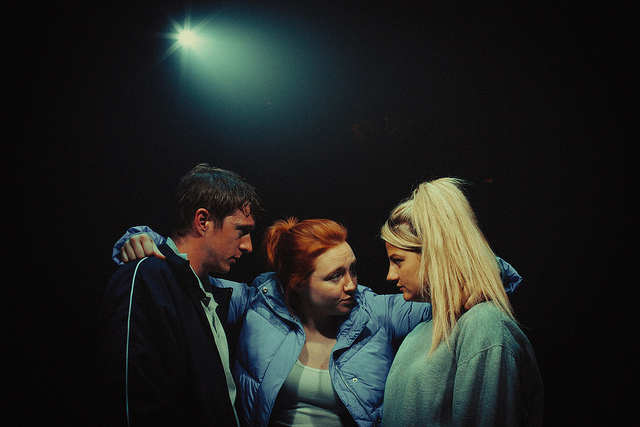 Jack Wilkinson, Katherine Pearce and Charlotte O'Leary in Island Town