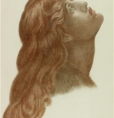 Study for the attendant figures for Astarte Syriaca (chalk on paper) by Rossetti, Dante Gabriel Charles (1828-82); 36.4x50.2 cm; Sunderland Museum & Winter Gardens, Tyne & Wear, UK; This is one of an important pair of drawings by Dante Gabriel Rossetti portraying Jane Morris, who appears in many Pre-Raphaelite pictures. She was the wife of the artist and writer William Morris. This drawing is a study from one of the two flanking figures in Rossetti's painting 'Astarte Syriaca' (1877). Rossetti gave the drawings to Sunderland Museum to mark its opening of in 1879. He was a friend of the Sunderland cork cutter Thomas Dixon, whose efforts had helped establish Sunderland Museum.
