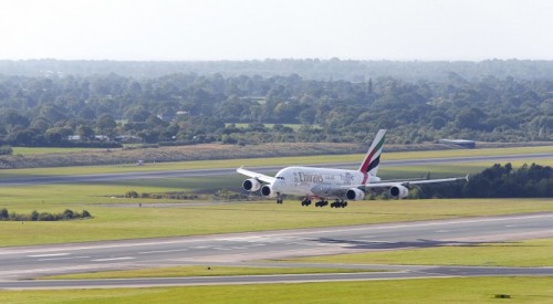 Emirates A380 landing