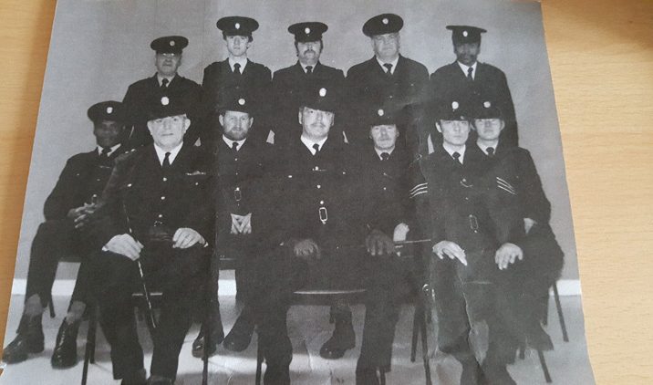 Smithfield Market Police Force. Ernie Thompson is front centre.