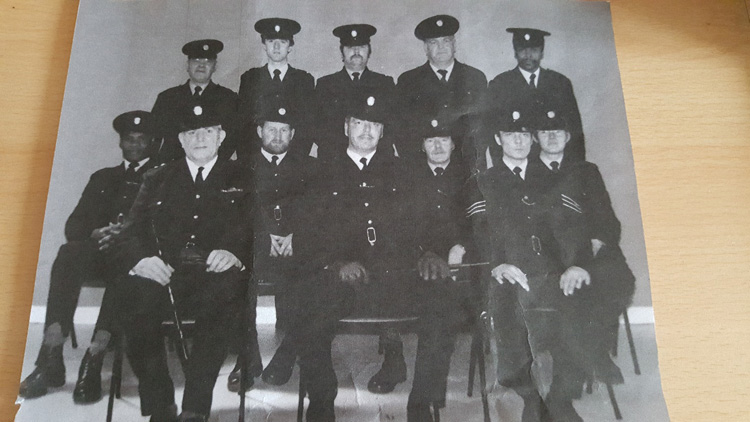 Smithfield Market Police Force. Ernie Thompson is front centre.