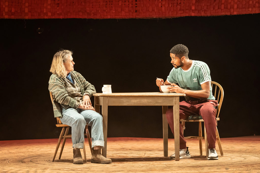 Sinead Cusack and Alfred Enoch in Tree at Manchester International Festival. Credit: Marc Brenner 