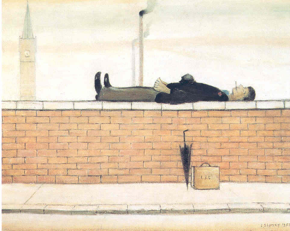 Man Lying on a Wall 1957 © The Lowry Collection, Salford