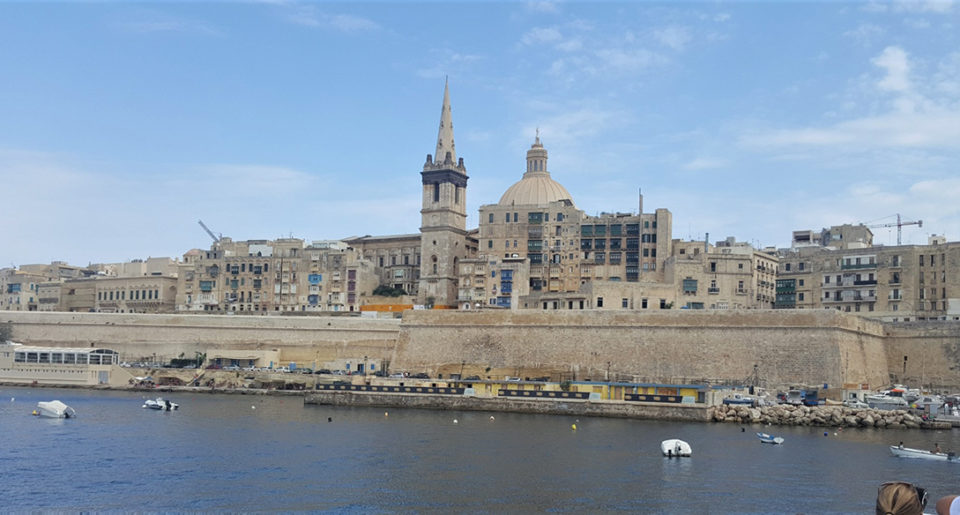 View of Valletta, Malta from Sliema Ferry