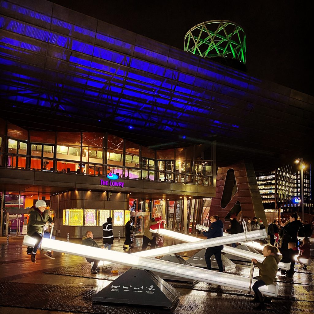 LIghtwaves 2019 Wave-field, the world famous interactive Musical Seesaws. Created by Lateral Office and CS Design,