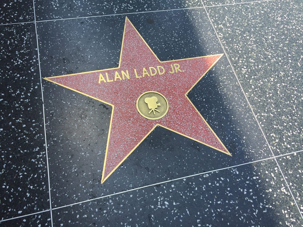 Alan Ladd's star on Hollywood walk of fame