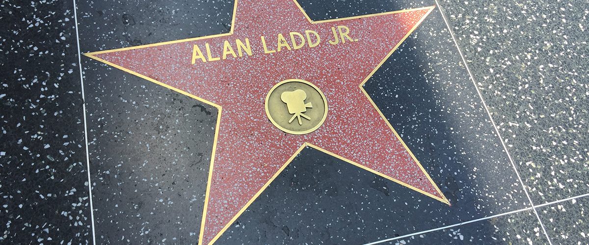 Alan Ladd's star on Hollywood walk of fame