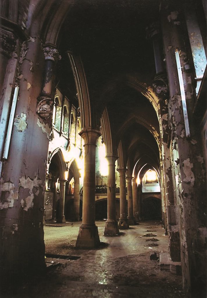 The derelict nave before the refurb. Photo by Dan Dubowitz 