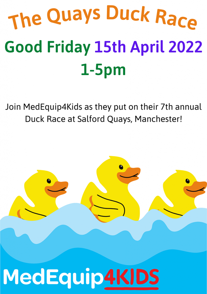 MedEquip4Kids annual Duck Race at Salford Quays