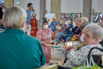 Manchester Camerata weekly cafe offering music therapy for people with dementia and their families at Gorton Monastery
