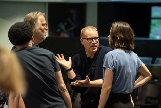 James Staddon as Mr Burke, Writer & Director Conor McPherson & Frances McNamee as Elizabeth Laine
