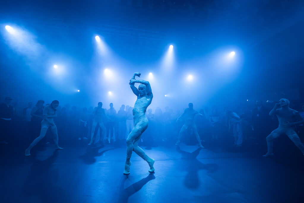 R.O.S.E. Choreography by - Sharon Eyal, Gai Behar, Music - London-based record label Young, Hosted in Manchester’s iconic New Century Hall night club, Part of Manchester International Festival, 2023, Credit: Johan Person