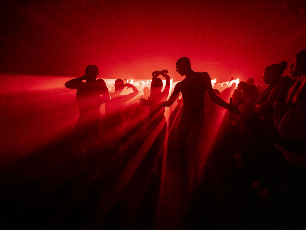 R.O.S.E. Choreography by - Sharon Eyal, Gai Behar, Music - London-based record label Young, Hosted in Manchester’s iconic New Century Hall night club, Part of Manchester International Festival, 2023, Credit: Johan Person