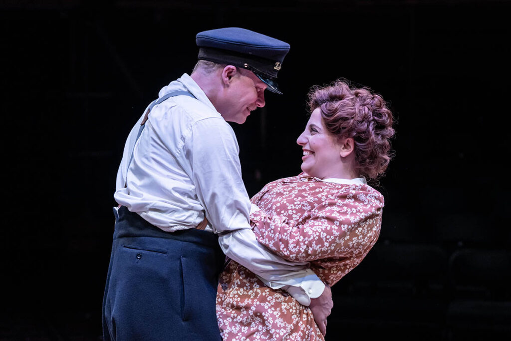 Richard Glaves as Fred and Christina Modestou as Myrtle in Brief Encounter Credit: Johan Persson