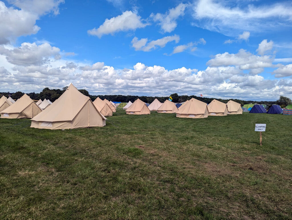 Glamping at The Brit Fest 2024. Image by Paul Thomason