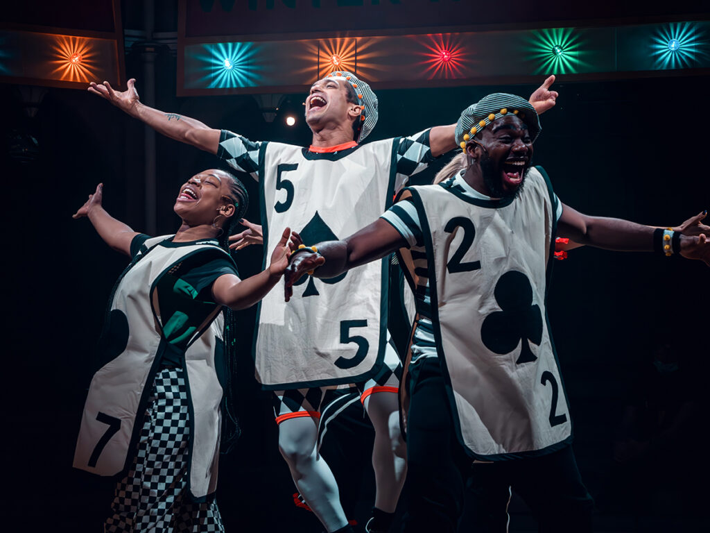Alice in Wonderland (L-R) Kelise Gordon-Harrison, Milton Lopes, Noah Olaoye by Kristian Lawrence