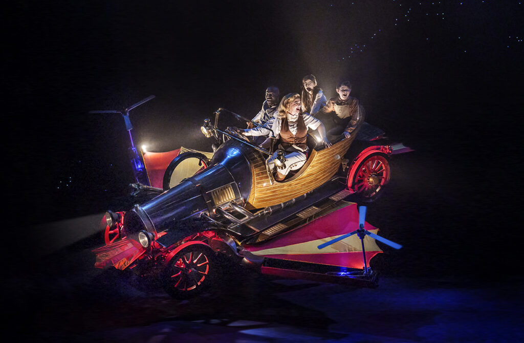 CHITTY CHITTY BANG BANG. Ore Oduba (Caractacus Potts) and Ellie Nunn (Truly Scrumptious). Photo Paul Coltas