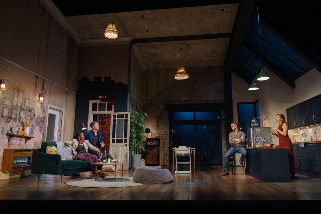 Shvorne Marks, Grant Kilburn, Kevin Clifton and Stacey Dooley in 2:22 A Ghost Story. Photo by Helen Murray