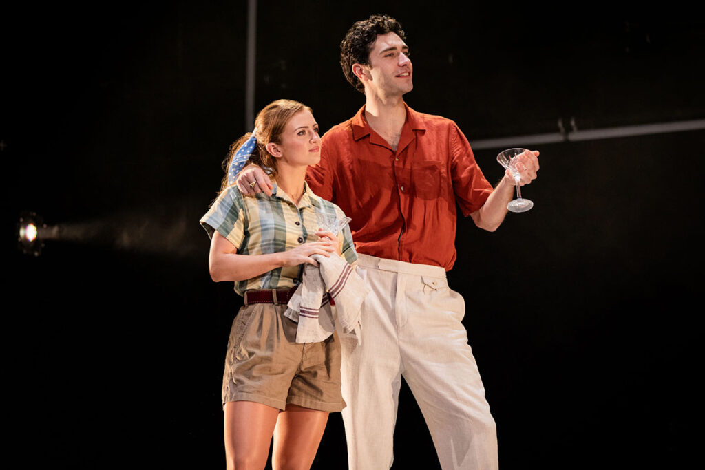 Maisie Smith as Marge Sherwood & Bruce Herbelin-Earle as Dickie Greenleaf in THE TALENTED MR RIPLEY, credit Mark Senior