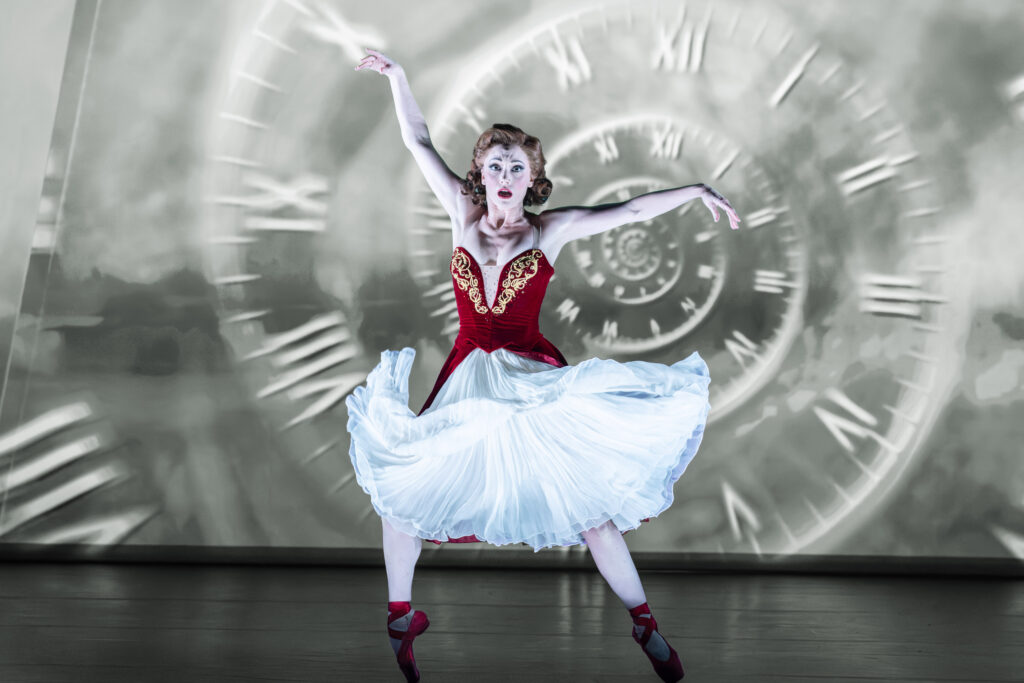 Matthew Bourne's production of THE RED SHOES. Ashley Shaw as Victoria Page.