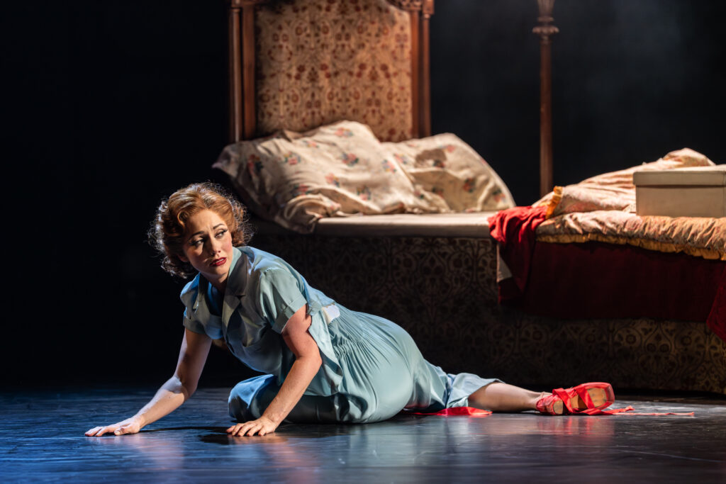 Matthew Bourne's production of THE RED SHOES. Ashley Shaw as Victoria Page.