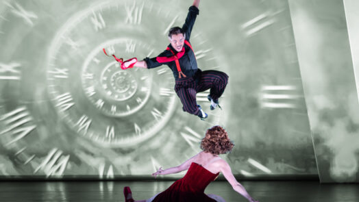Matthew Bourne's production of THE RED SHOES. Glenn Graham (Grischa Ljubov) and Ashley Shaw (Victoria Page). Photo by Johan Persson