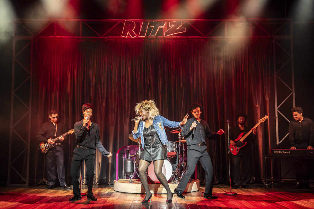 TINA - THE TINA TURNER MUSICAL. Jochebel Ohene MacCarthy (Tina Turner) and Company. Photo by Johan Persson