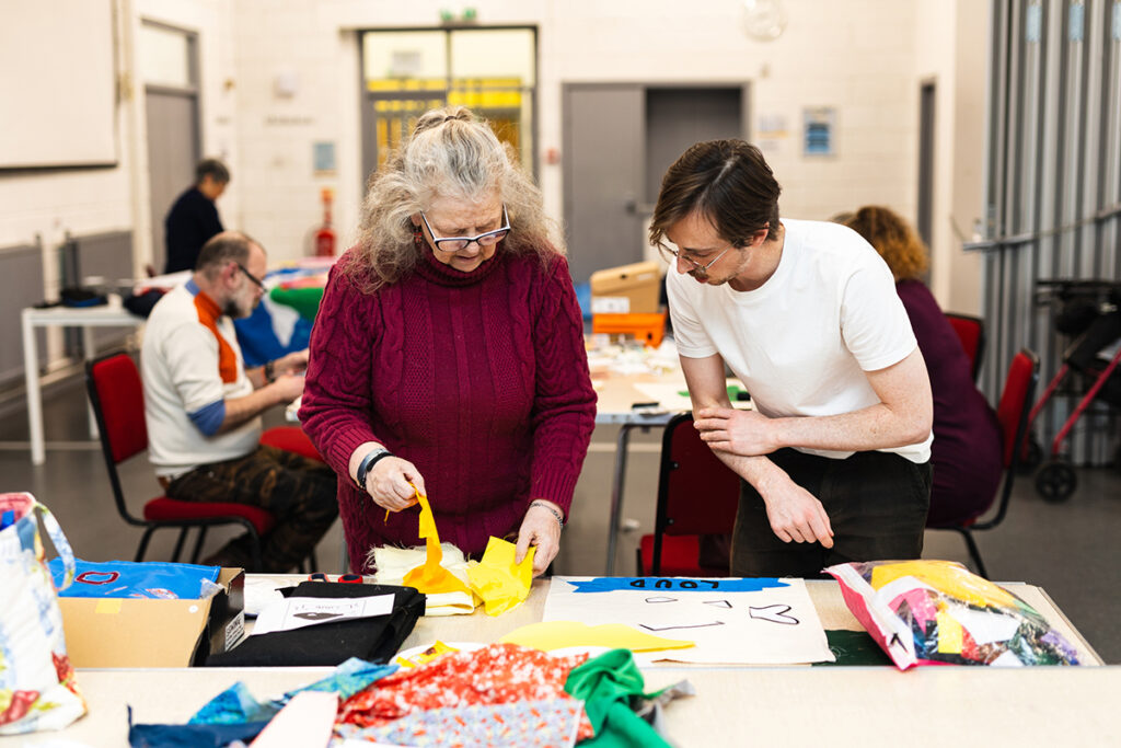 Art with Heart Banner Making. Photo by Joe Smith