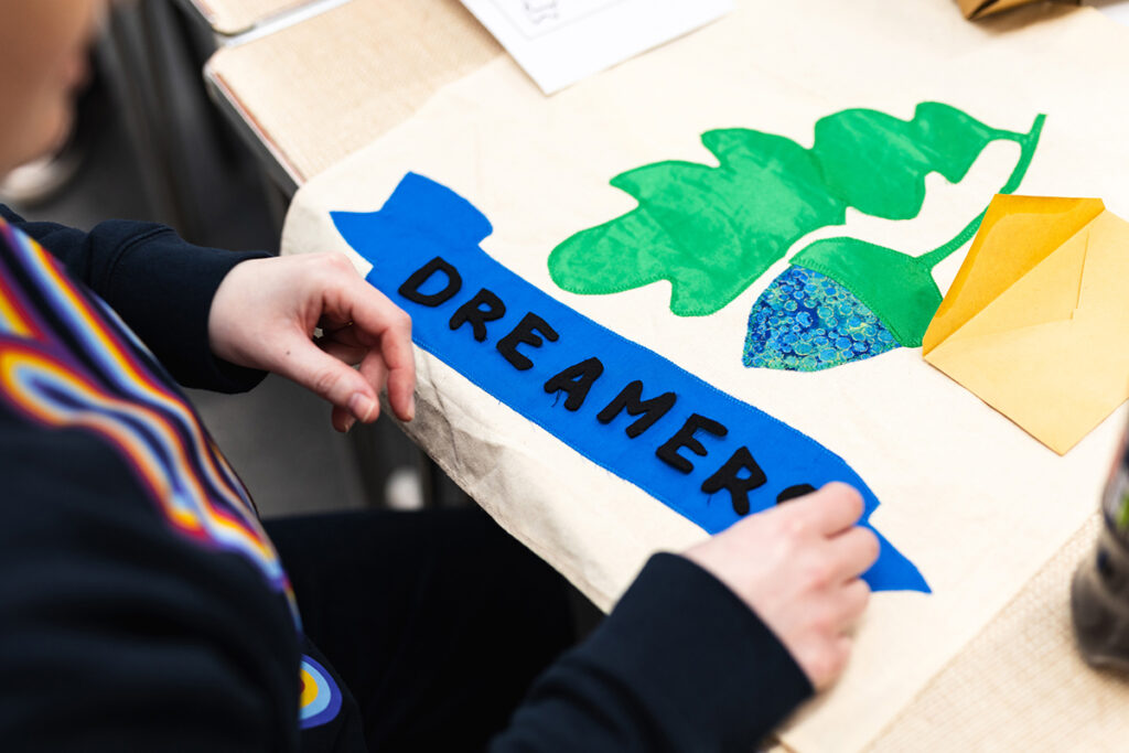 Art with Heart Banner Making. Photo by Joe Smith