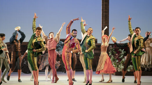 Matador Scene featuring Brandon Lawrence as Espada Photo with Artists of Birmingham Royal Ballet; photo: Emma Kauldhar