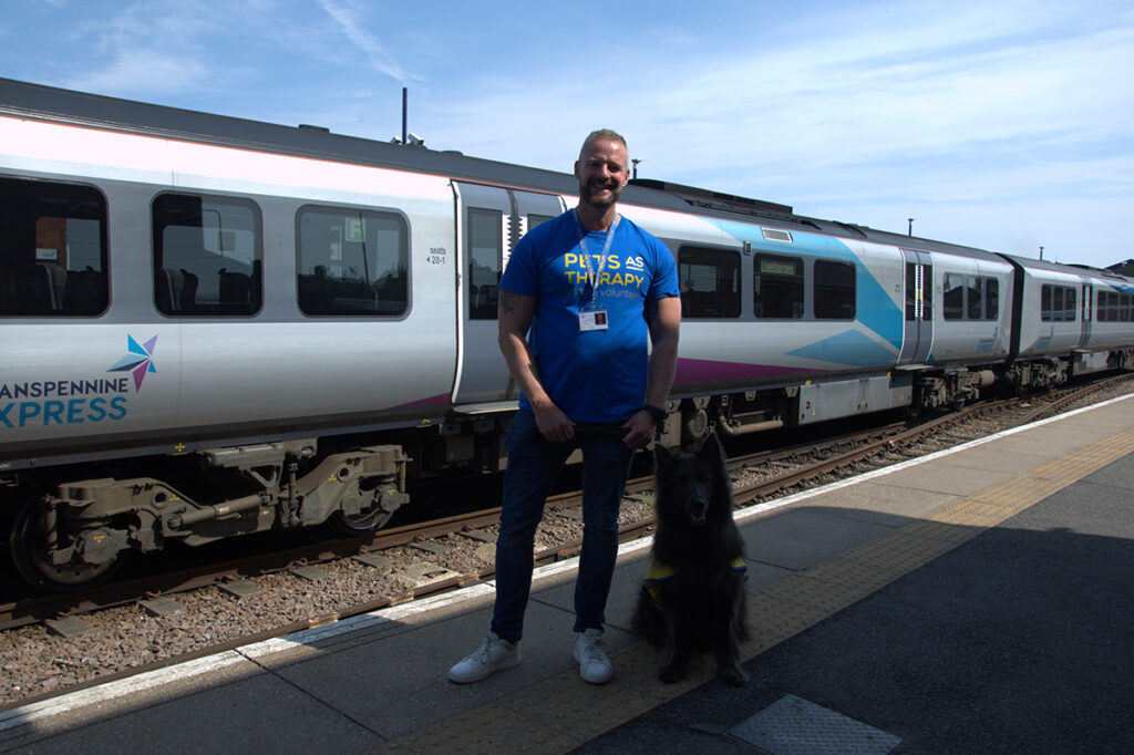 Nya, TPE's Pets as Therapy Dog. Photo courtesy of Transpennine Express