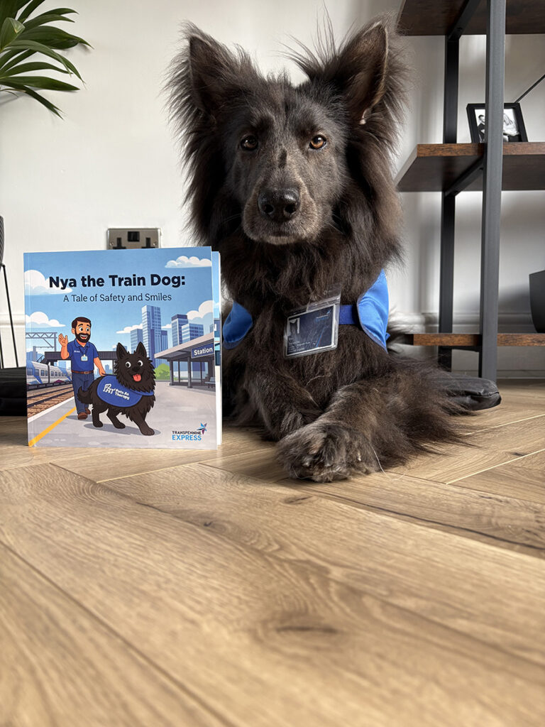 Nya, TPE's Pets as Therapy Dog. Photo courtesy of Transpennine Express