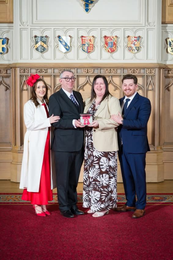 Elaine Edwards with her husband Noel, son Tom and his fiancee Kendall. Photo courtesy of Elaine Edwards