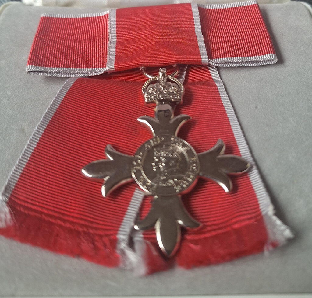 MBE Insignia Photo courtesy of Elaine Edwards