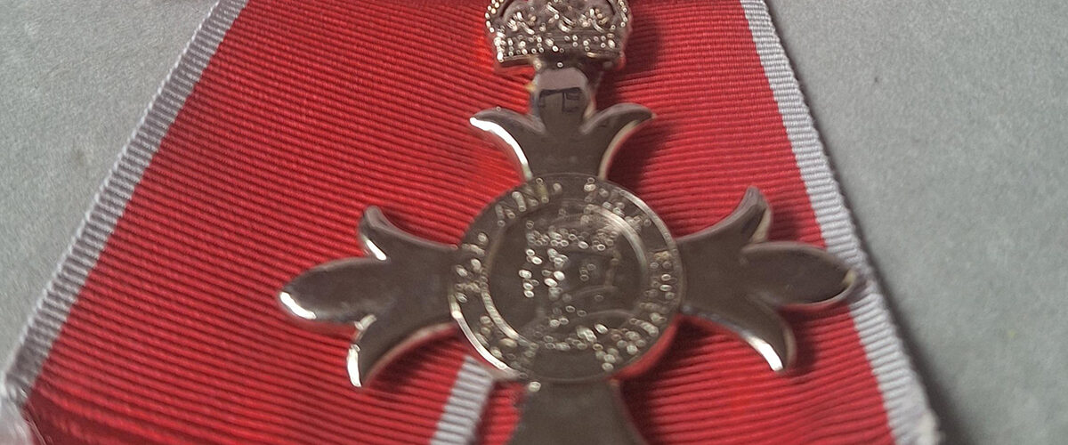 MBE Insignia Photo courtesy of Elaine Edwards