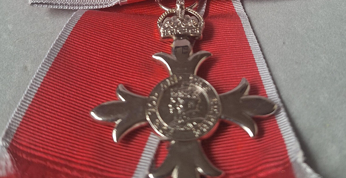 MBE Insignia Photo courtesy of Elaine Edwards