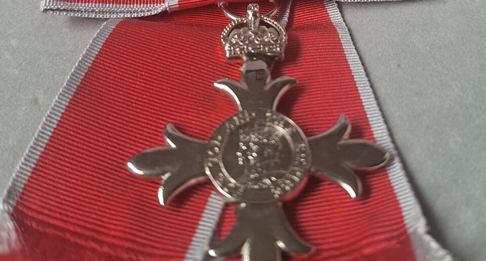 MBE Insignia Photo courtesy of Elaine Edwards