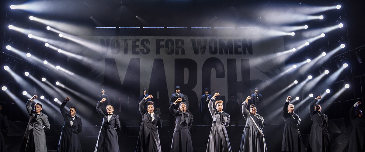 The cast of 2026 production of Sylvia. Photo by Tristram Kenton.