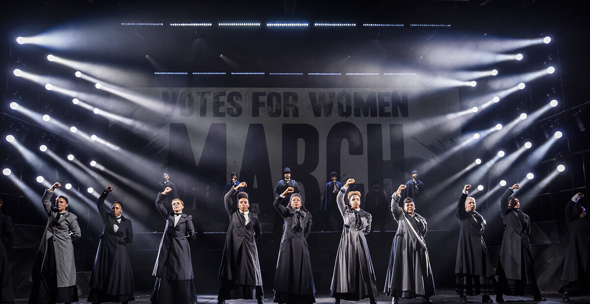 The cast of 2026 production of Sylvia. Photo by Tristram Kenton.