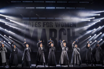 The cast of 2026 production of Sylvia. Photo by Tristram Kenton.