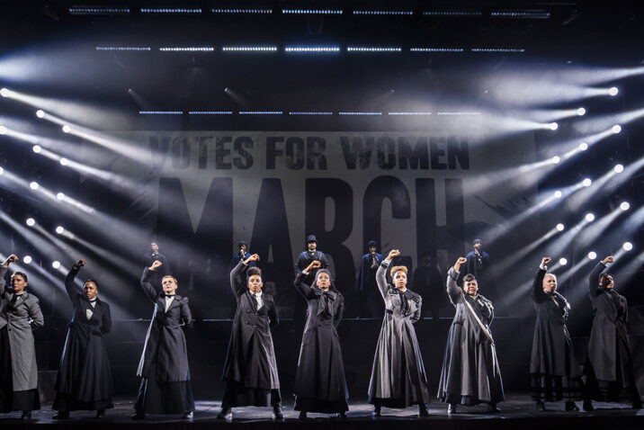 The cast of 2026 production of Sylvia. Photo by Tristram Kenton.