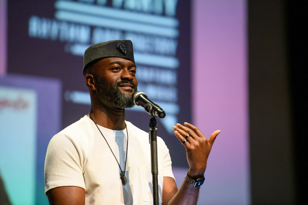 Inua Ellams at The Brown Sugar RAP Party. Photo by Jon Parker Lee