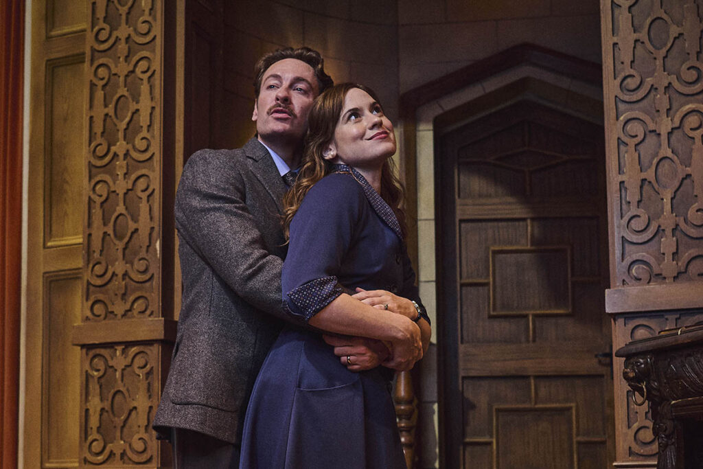 Jack Hardwick as Giles Ralston & Emily Laing as Mollie Ralston for THE MOUSETRAP UK TOUR, credit Matt Crockett