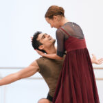 Katja Khaniukova as Juliet and Daniel McCormick as Romeo rehearsing Rudolf Nureyev's Romeo and Juliet. Image by Isabella Turolla.