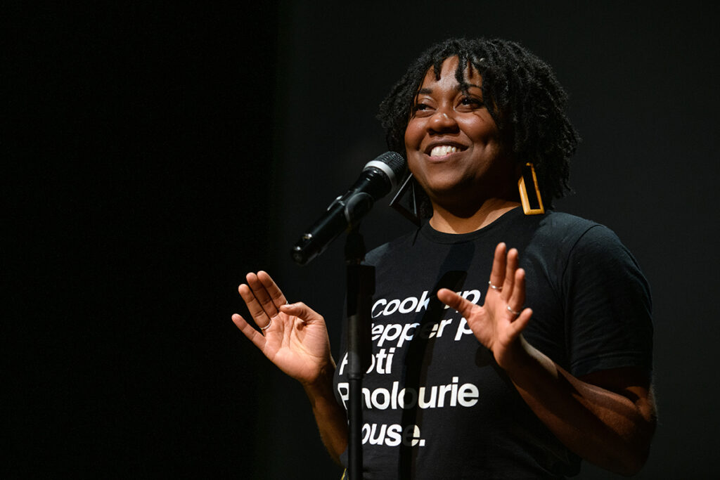 Keisha Thompson at The Brown Sugar RAP Party. Photo by Jon Parker Lee
