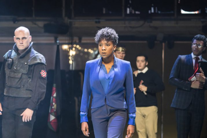 QUEEN MARGARET by Shakespeare, , Writer - JEANIE O'HARE TAKEN FROM WILLIAM SHAKESPEARE. DIRECTED - ELIZABETH FREESTONE. DESIGNER - Amanda Stoodley, LIGHTING DESIGNER - Johanna Town, The Royal Exchange Theatre, Manchester, 2018, Credit: Johan Persson/