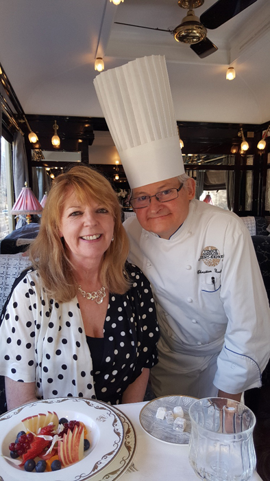 Lorraine with Executive Chef Christian Bodiguel