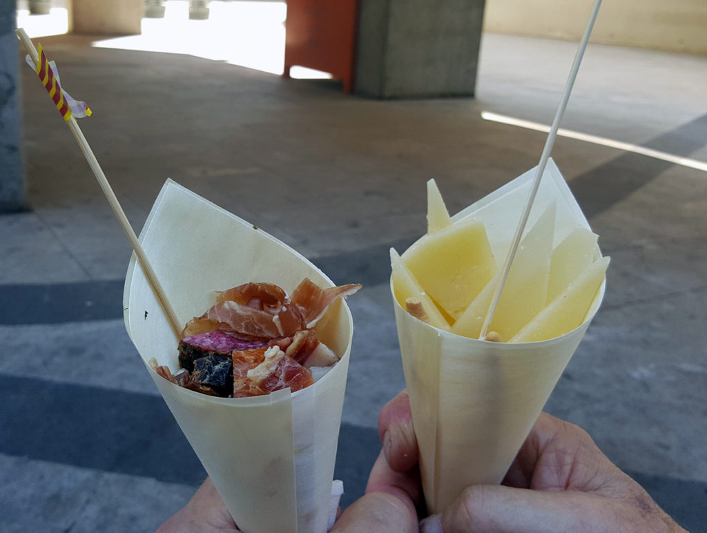 Food cones at Santa Caterina Market