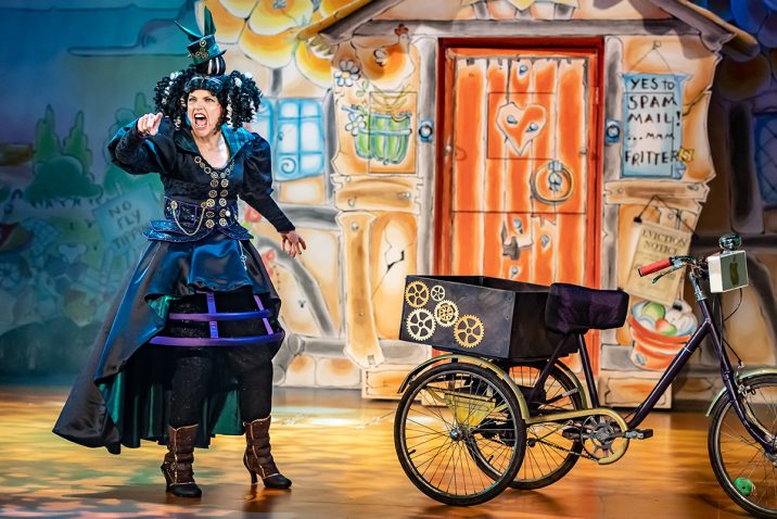 Jenny Platt as Mavis Moorside in Jack and the Beanstalk pantomime at Oldham Coliseum. Credit Darren Robinson