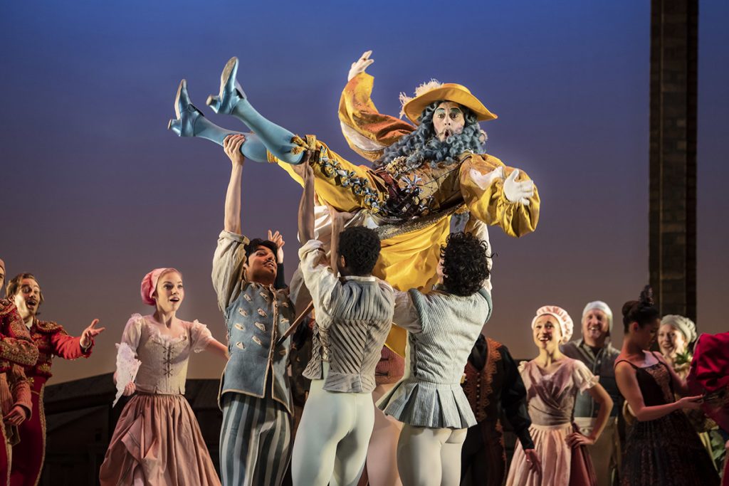 Rory Mackay as Gamache, with Artists of Birmingham Royal Ballet in Don Quixote; photo: Johan Persson